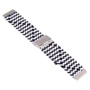 Nylon Braided Metal Buckle Watch Band for Galaxy Watch 4 20mm(W Black White)