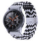 Nylon Braided Metal Buckle Watch Band for Galaxy Watch 4 20mm(W Black White)