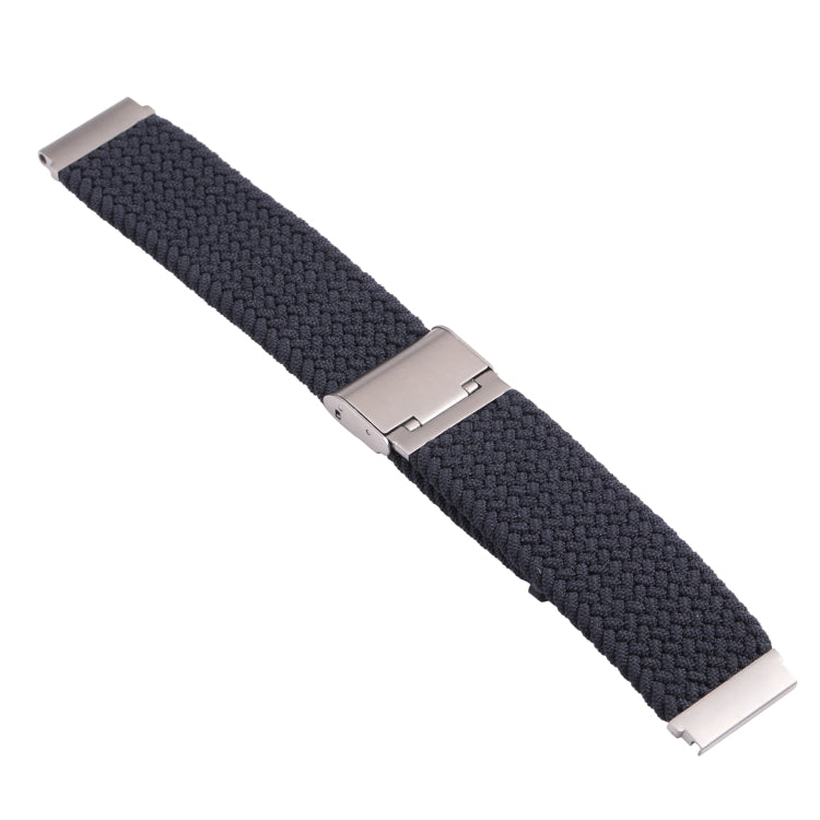 Nylon Braided Metal Buckle Watch Band for Galaxy Watch 4 20mm(Dark Blue)