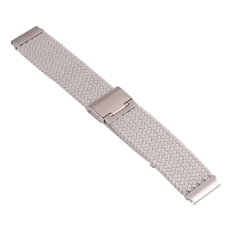 Nylon Braided Metal Buckle Watch Band for Galaxy Watch 4 20mm(White)