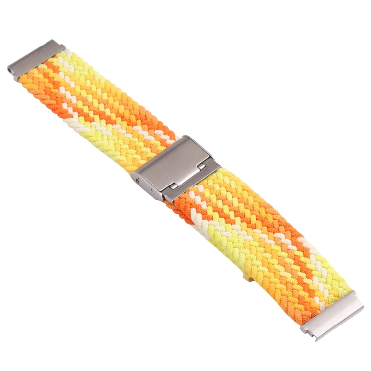 Nylon Braided Metal Buckle Watch Band for Galaxy Watch 4 20mm(Orange Yellow)