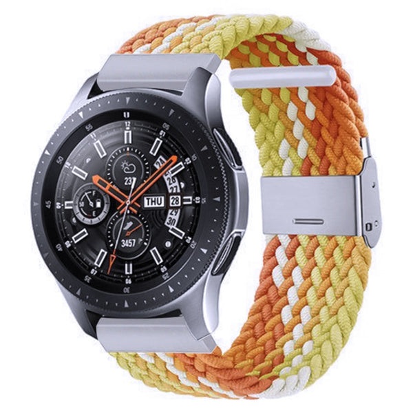 Nylon Braided Metal Buckle Watch Band for Galaxy Watch 4 20mm(Orange Yellow)