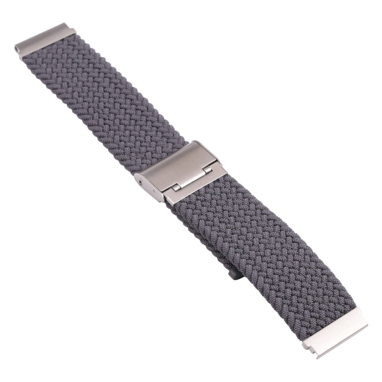 Nylon Braided Metal Buckle Watch Band for Galaxy Watch 4 20mm(Gray)