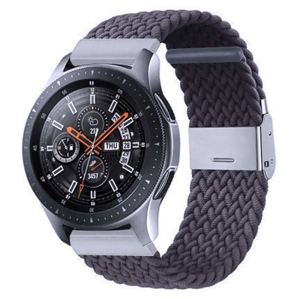 Nylon Braided Metal Buckle Watch Band for Galaxy Watch 4 20mm(Gray)