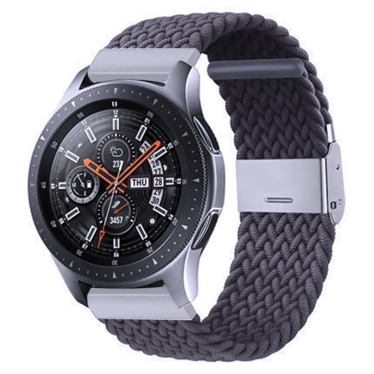 Nylon Braided Metal Buckle Watch Band for Galaxy Watch 4 20mm(Gray)