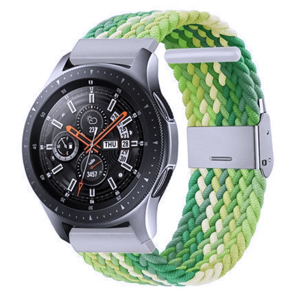 Nylon Braided Metal Buckle Watch Band for Galaxy Watch 4 20mm(Turquoise)