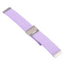 Nylon Braided Metal Buckle Watch Band for Galaxy Watch 4 20mm(Light Purple)