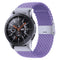 Nylon Braided Metal Buckle Watch Band for Galaxy Watch 4 20mm(Light Purple)