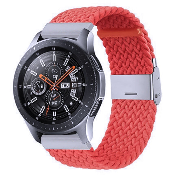 Nylon Braided Metal Buckle Watch Band for Galaxy Watch 4 20mm(Bright Orange)