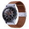 Nylon Braided Metal Buckle Watch Band for Galaxy Watch 4 20mm(Coffee)