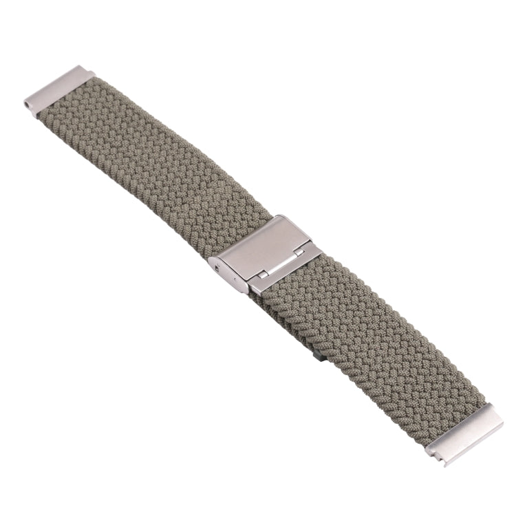 Nylon Braided Metal Buckle Watch Band for Galaxy Watch 4 20mm(Olive Green)