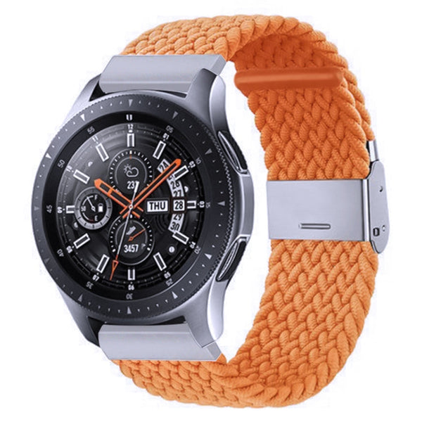 Nylon Braided Metal Buckle Watch Band for Galaxy Watch 4 20mm(Orange)