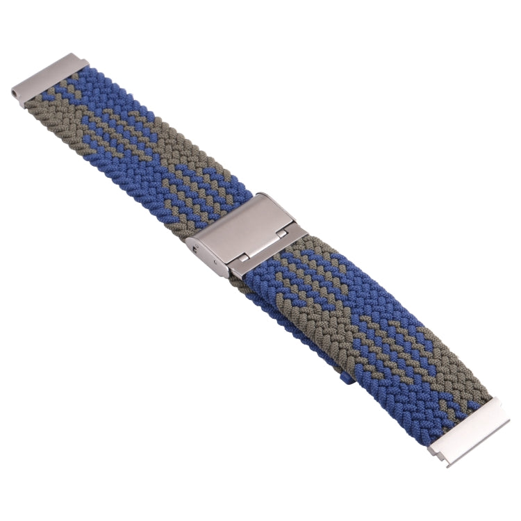 Nylon Braided Metal Buckle Watch Band for Galaxy Watch 4 20mm(Z Blue Green)