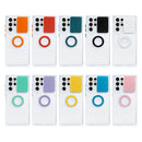 For Samsung Galaxy S22+ 5G Sliding Camera Cover TPU Protective Case with Ring Holder(Orange)
