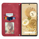 For Google Pixel 6 Pro Retro Skin Feel Business Magnetic Horizontal Flip Leather Case With Holder & Card Slots & Wallet & Photo Frame(Red)