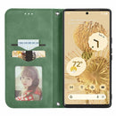 For Google Pixel 6 Pro Retro Skin Feel Business Magnetic Horizontal Flip Leather Case With Holder & Card Slots & Wallet & Photo Frame(Green)