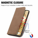 For Google Pixel 6 Pro Retro Skin Feel Business Magnetic Horizontal Flip Leather Case With Holder & Card Slots & Wallet & Photo Frame(Brwon)