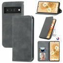 For Google Pixel 6 Pro Retro Skin Feel Business Magnetic Horizontal Flip Leather Case With Holder & Card Slots & Wallet & Photo Frame(Grey)