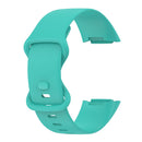 For Fitbit Charge 5 Monochromatic Silicone Watch Band, Size: Small Size(Light green)