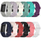 For Fitbit Charge 5 Monochromatic Silicone Watch Band, Size: Small Size(Light green)