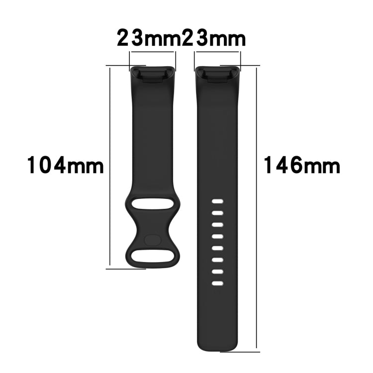 For Fitbit Charge 5 Monochromatic Silicone Watch Band, Size: Small Size(Light green)