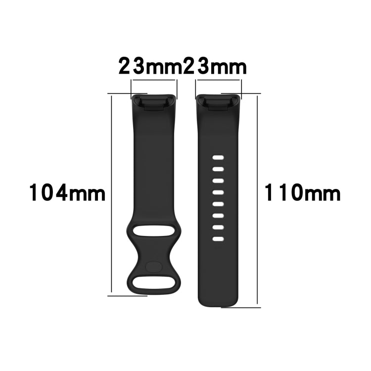 For Fitbit Charge 5 Monochromatic Silicone Watch Band, Size: Small Size(Light green)