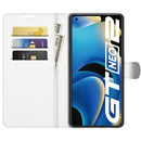 For OPPO Realme GT Neo2 Litchi Texture Horizontal Flip Protective Case with Holder & Card Slots & Wallet(White)