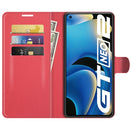 For OPPO Realme GT Neo2 Litchi Texture Horizontal Flip Protective Case with Holder & Card Slots & Wallet(Red)
