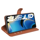 For OPPO Realme GT Neo2 Litchi Texture Horizontal Flip Protective Case with Holder & Card Slots & Wallet(Brown)
