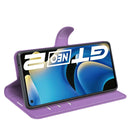 For OPPO Realme GT Neo2 Litchi Texture Horizontal Flip Protective Case with Holder & Card Slots & Wallet(Purple)