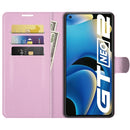 For OPPO Realme GT Neo2 Litchi Texture Horizontal Flip Protective Case with Holder & Card Slots & Wallet(Pink)