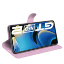 For OPPO Realme GT Neo2 Litchi Texture Horizontal Flip Protective Case with Holder & Card Slots & Wallet(Pink)