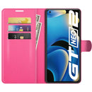 For OPPO Realme GT Neo2 Litchi Texture Horizontal Flip Protective Case with Holder & Card Slots & Wallet(Rose red)