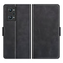 For OPPO Realme GT Neo2 Dual-side Magnetic Buckle Horizontal Flip Leather Case with Holder & Card Slots & Wallet(Black)