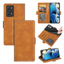 For OPPO Realme GT Neo2 Dual-side Magnetic Buckle Horizontal Flip Leather Case with Holder & Card Slots & Wallet(Yellow)