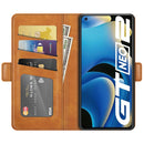 For OPPO Realme GT Neo2 Dual-side Magnetic Buckle Horizontal Flip Leather Case with Holder & Card Slots & Wallet(Yellow)