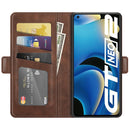 For OPPO Realme GT Neo2 Dual-side Magnetic Buckle Horizontal Flip Leather Case with Holder & Card Slots & Wallet(Brown)