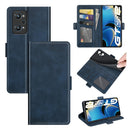 For OPPO Realme GT Neo2 Dual-side Magnetic Buckle Horizontal Flip Leather Case with Holder & Card Slots & Wallet(Dark Blue)