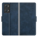 For OPPO Realme GT Neo2 Dual-side Magnetic Buckle Horizontal Flip Leather Case with Holder & Card Slots & Wallet(Dark Blue)