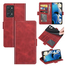 For OPPO Realme GT Neo2 Dual-side Magnetic Buckle Horizontal Flip Leather Case with Holder & Card Slots & Wallet(Red)