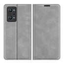 For OPPO Realme GT Neo2 Retro-skin Business Magnetic Suction Leather Case with Holder & Card Slots & Wallet(Grey)