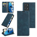 For OPPO Realme GT Neo2 Retro-skin Business Magnetic Suction Leather Case with Holder & Card Slots & Wallet(Dark Blue)