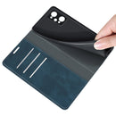 For OPPO Realme GT Neo2 Retro-skin Business Magnetic Suction Leather Case with Holder & Card Slots & Wallet(Dark Blue)