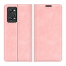 For OPPO Realme GT Neo2 Retro-skin Business Magnetic Suction Leather Case with Holder & Card Slots & Wallet(Pink)