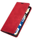 For OPPO Realme GT Neo2 Retro-skin Business Magnetic Suction Leather Case with Holder & Card Slots & Wallet(Red)