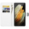 For Samsung Galaxy S22 Ultra 5G Litchi Texture Horizontal Flip Protective Case with Holder & Card Slots & Wallet(White)