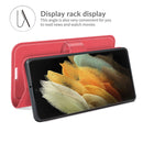 For Samsung Galaxy S22 Ultra 5G Litchi Texture Horizontal Flip Protective Case with Holder & Card Slots & Wallet(Red)