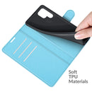 For Samsung Galaxy S22 Ultra 5G Litchi Texture Horizontal Flip Protective Case with Holder & Card Slots & Wallet(Blue)