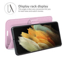 For Samsung Galaxy S22 Ultra 5G Litchi Texture Horizontal Flip Protective Case with Holder & Card Slots & Wallet(Pink)