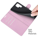 For Samsung Galaxy S22 Ultra 5G Litchi Texture Horizontal Flip Protective Case with Holder & Card Slots & Wallet(Pink)